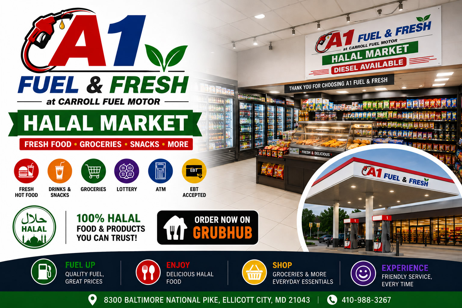 A1 Halal Market interior with grocery items in Ellicott City MD